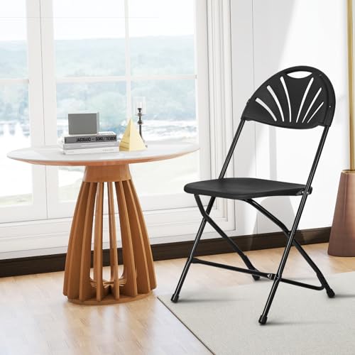 Athena Collection Red Plastic Folding Chairs for Adults, 10 Pack