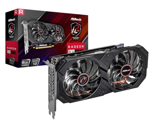 ASRock AMD Radeon RX 570 Phantom Gaming Elite 8GB GDDR5 GPU, 1270 MHz / 7000 MHz, Striped Axial Fan, Silent Cooling