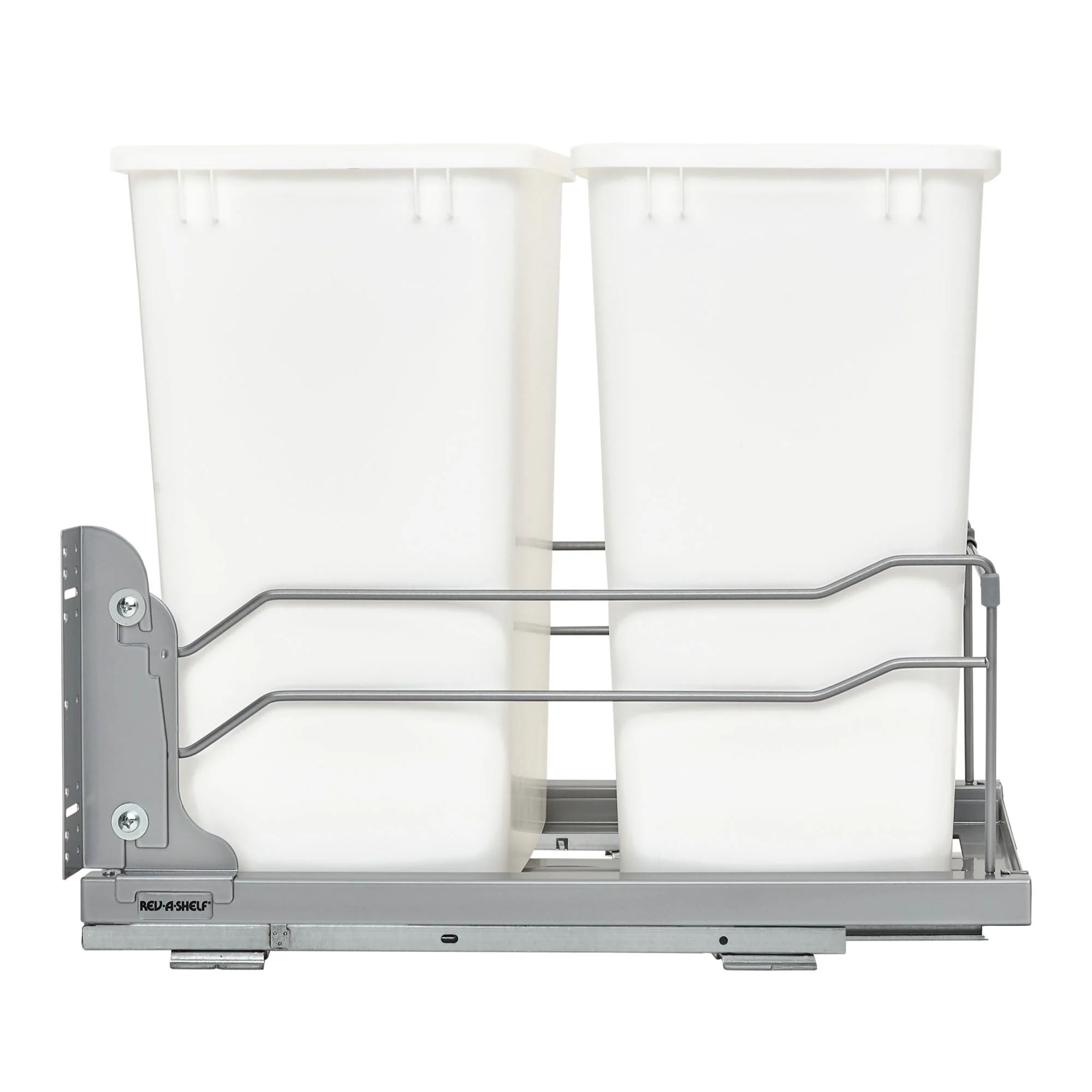 Rev-A-Shelf 35 Quart Pullout Waste Container Trash Can w/ Soft Close Slides