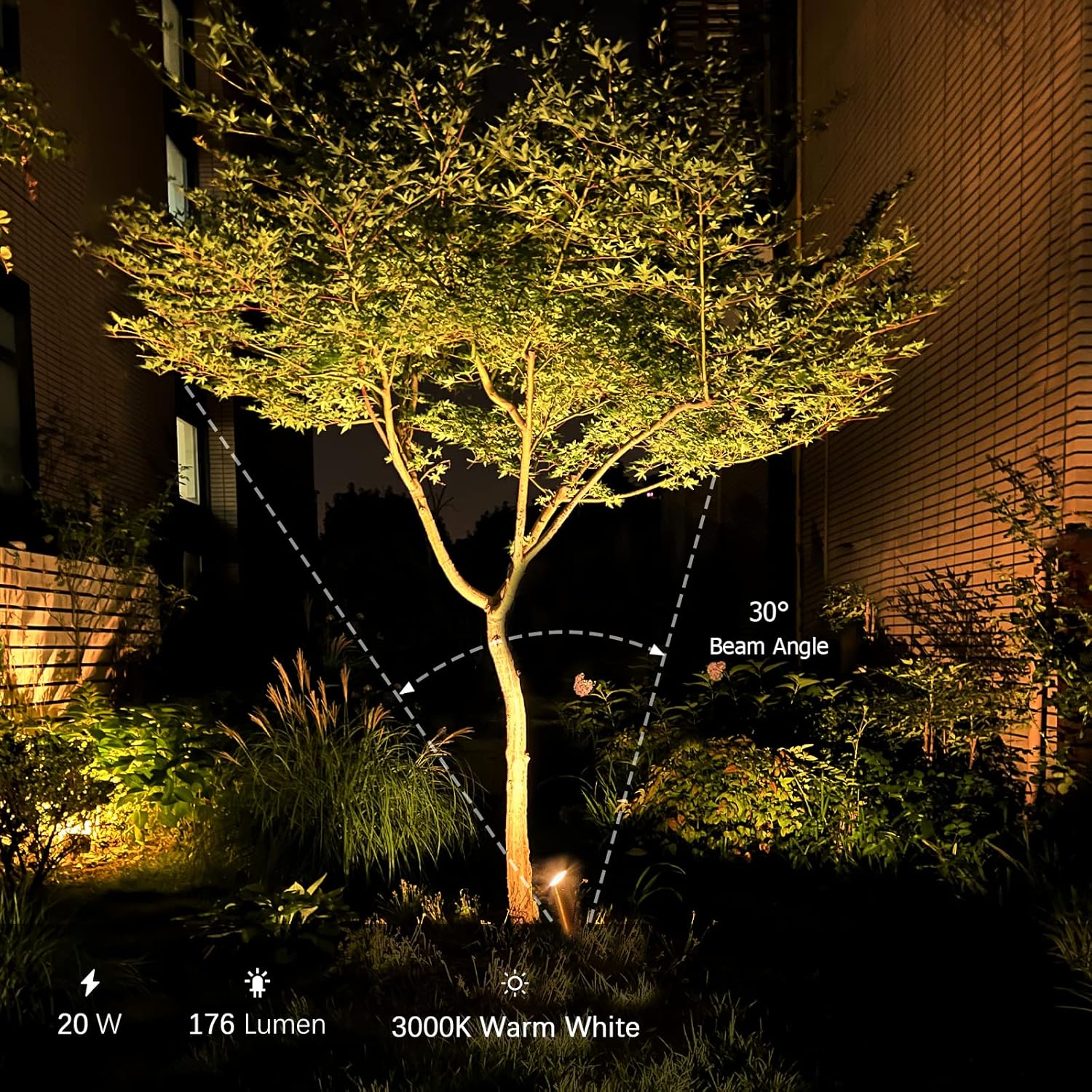 Malibu Landscape Lighting Kit with 150W Low Voltage Outdoor Transformer & 12V Halogen 6PK 10W Bronze Pathway Lights & 4PK Metal 20W Flooding