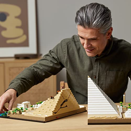 LEGO Architecture Great Pyramid of Giza Set 21058, Home D&eacute;cor Model Building Kit, Creative DIY Activity, Famous Landmarks Collection