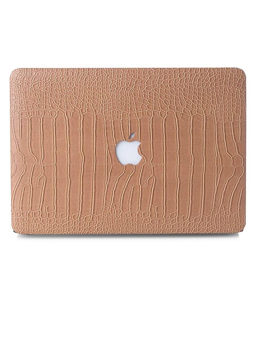 Chic Geeks Faux Crocodile MacBook Case - Khaki