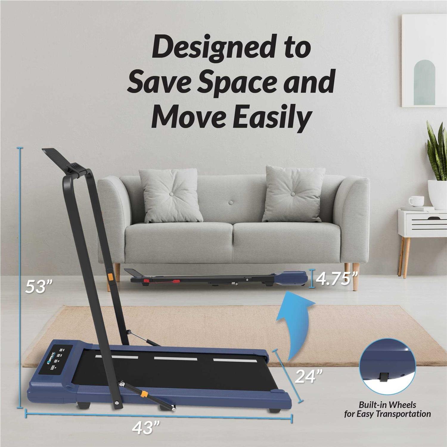 Exerpeutic SuperMax 400 Lbs. Weight Capacity Treadmill |2 -in 1 Under Desk Treadmill|Walking Pad - Sports Supplies Online Store