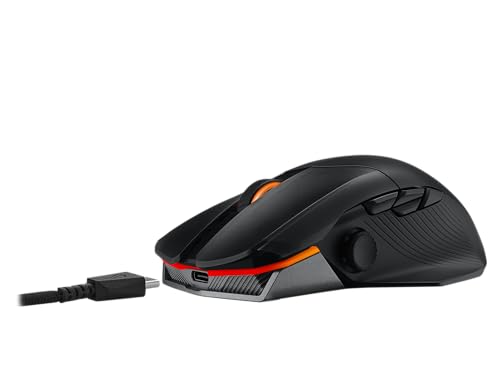 ASUS ROG Spatha X Wireless Gaming Mouse (Magnetic Charging Stand, 12 Programmable Buttons, 19,000 DPI, Push-fit Hot Swap Switch Sockets