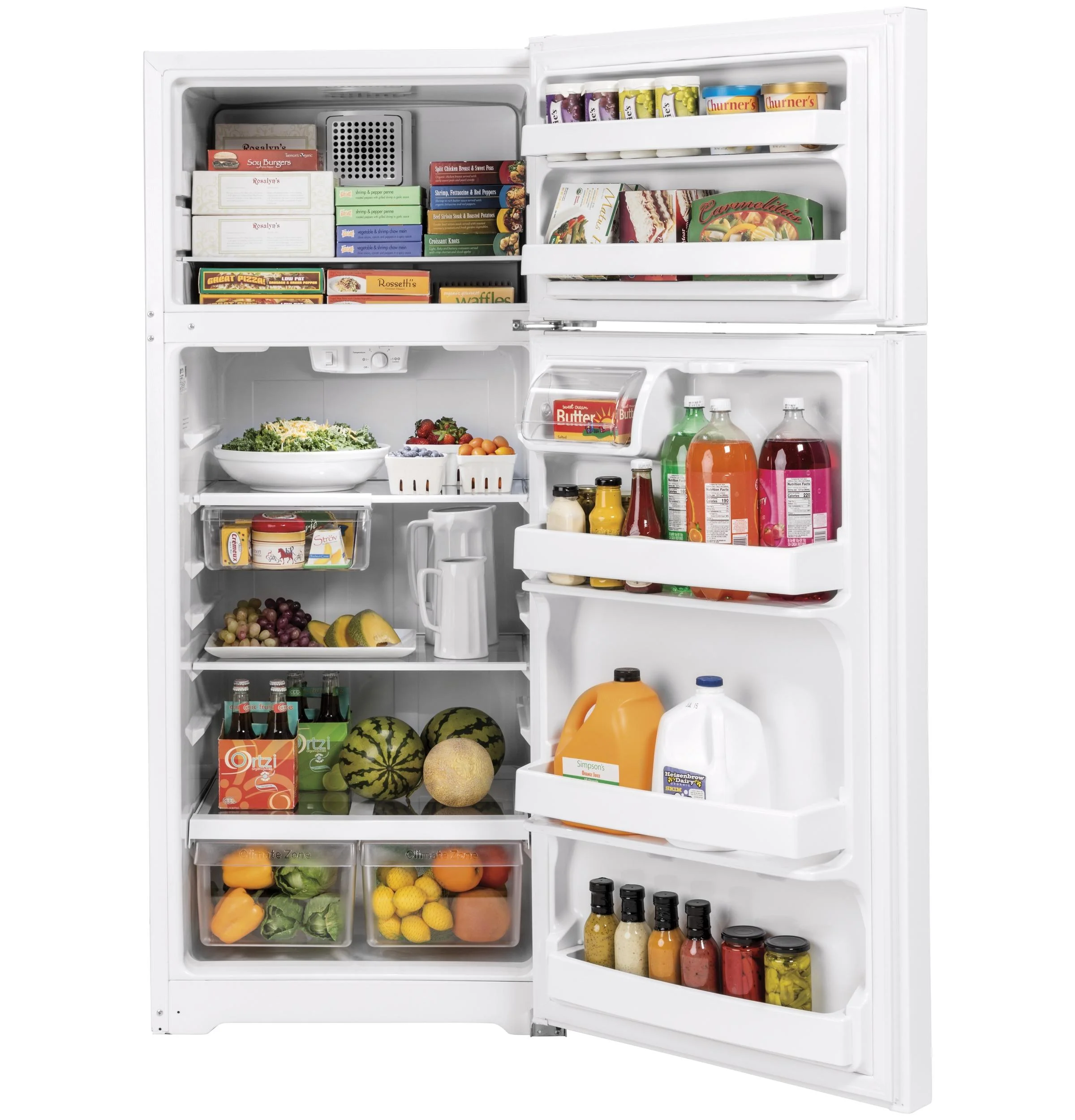 GE APPLIANCES GTS18HGNRWW  TOP FREEZER FREESTANDING REFRIGERATOR Black