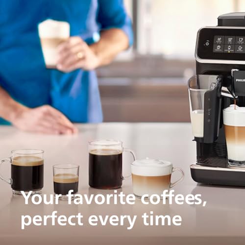 Philips 3200 Series Fully Automatic Espresso Machine, LatteGo Milk Frother, 5 Coffee Varieties, Intuitive Touch Display, 100% Ceramic Grinder