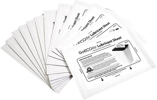 Goecolife Shredder Lubricant Sheets, 8 1/2 x 5 1/2, 24/Pack