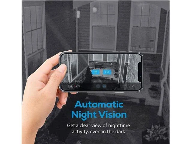 Geeni - Hawk Indoor/Outdoor Wi-Fi Wireless Network Surveillance Camera - Black