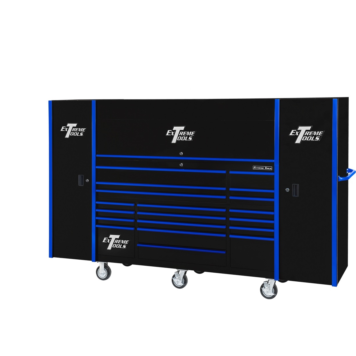 Extreme Tools 72 x 25 19 Drawers Roller, Hutch & 2 Side Lockers Combo