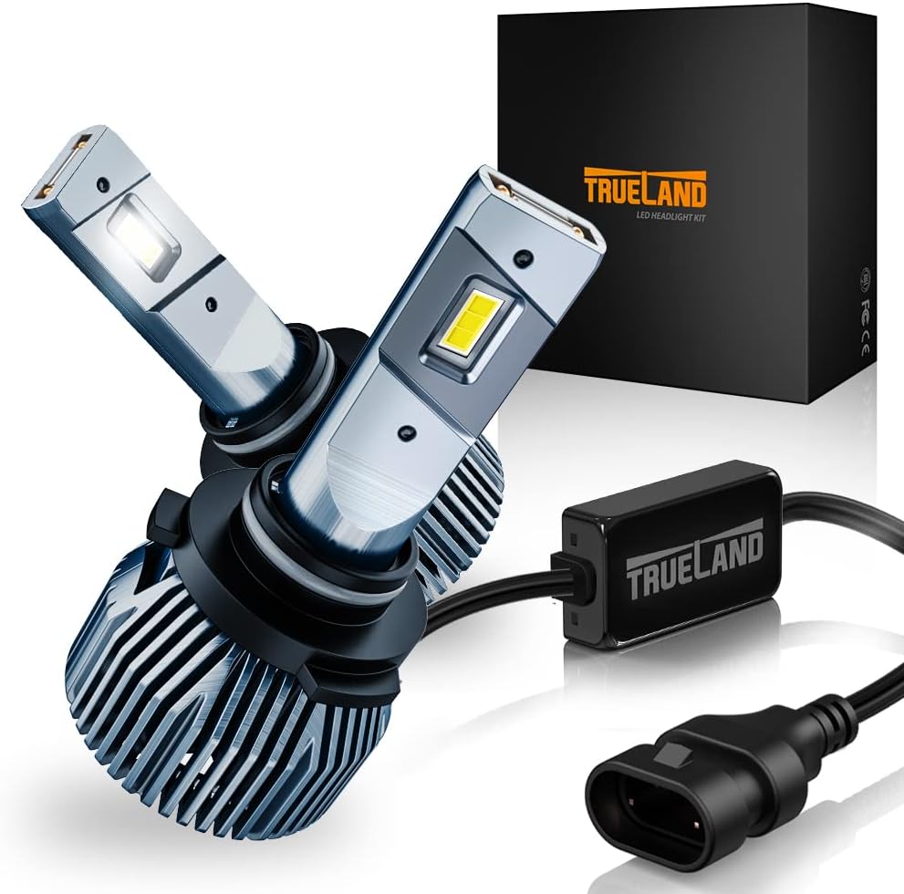 Trueland 9005 HB3 LED Headlight Bulb,120W 20000 LM 6500K with Upgraded Anti Flicker Canbus Decoder, High Beam DRL for Chevy Chevrolet Silverado