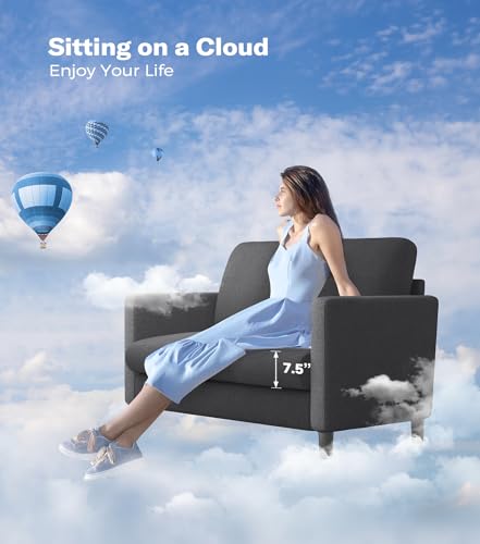 Sofa Accent Chair, 33" Reading Chair for Bedroom, Tool-Free Setup Living Room Accent Chairs, Comfy Arm Chairs Living Room, All-Wood Reading Nook