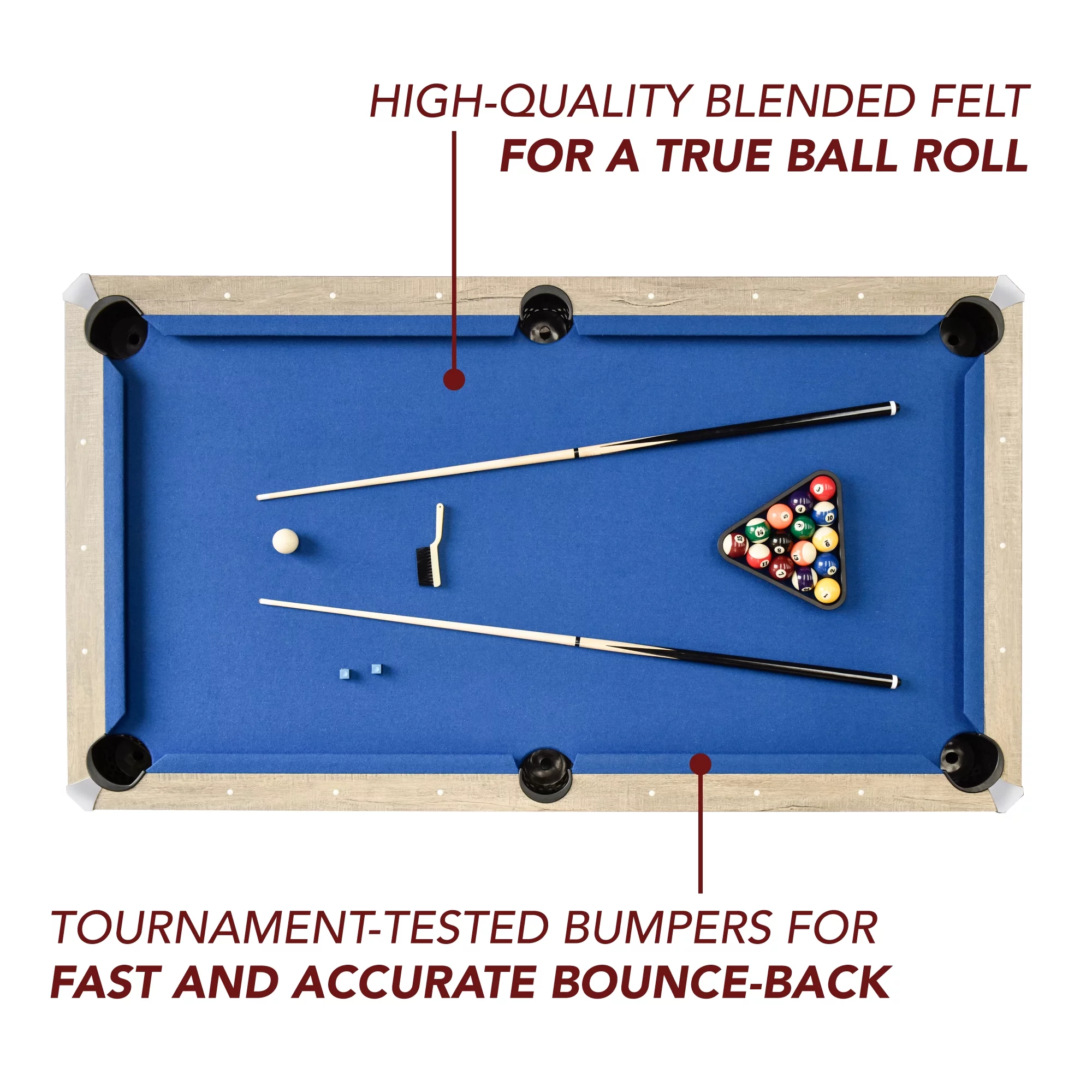 Hathaway Newport 7-ft Pool Table Combo Set with Benches - Rustic Gray Finish