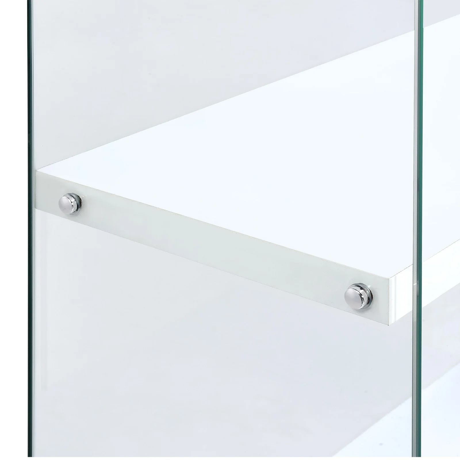 Picket House Furnishings Maxwell Tempered Glass Display Cabinet in Clear