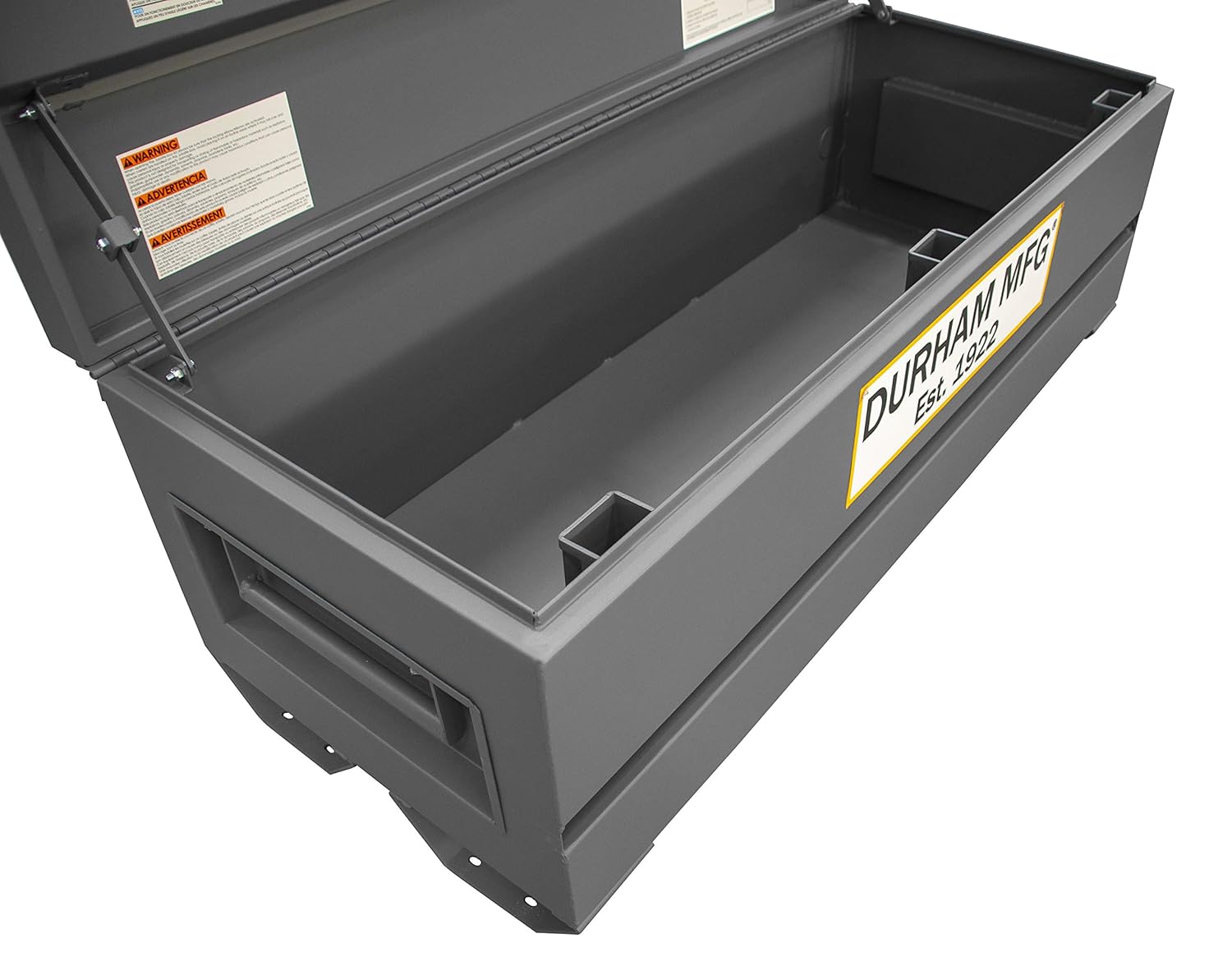 Durham Jobsite Storage Box, 20 cu. ft, 14 Gauge Steel, 60 x 24 x 22-3/4, Gray