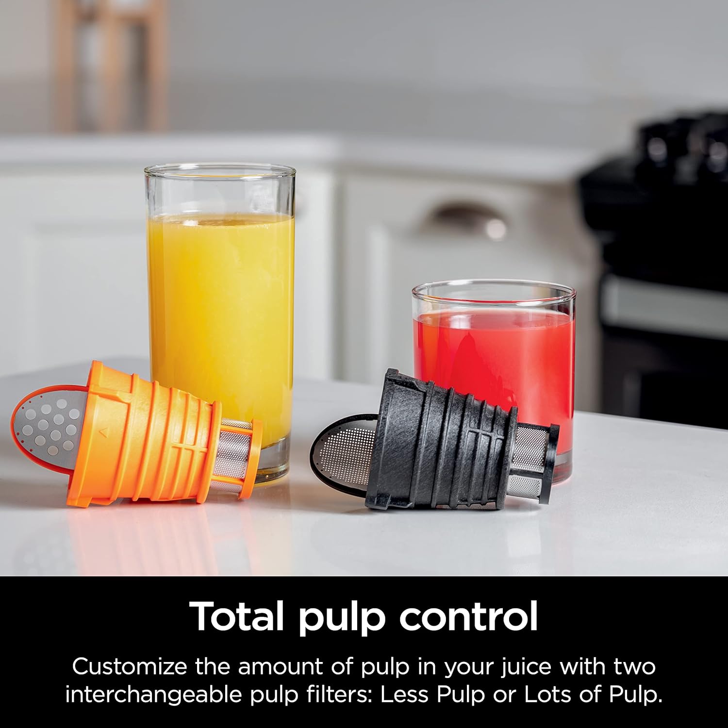 Ninja JC151 NeverClog Cold Press Juicer, Powerful Slow Juicer with Total Pulp Control, Countertop, Electric, 2 Pulp Functions, Dishwasher Safe