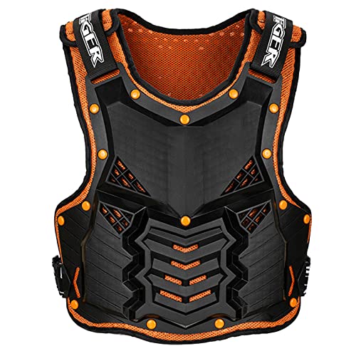 Motorcycle Chest Protector Armor Back Protector Anti-Drop Cycling Body Armor Off-Road Racing for Skiing Riding Skating Anti-Fall Protective Gear,L