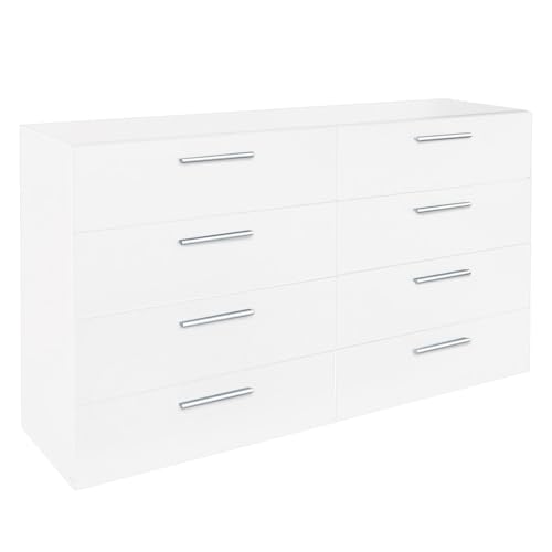 6 Drawer Dresser for Bedroom, Black Dresser Chest of Drawers, Wooden Bedroom Dresser TV Stand, Large Dresser Storage Chest with Deep Drawers