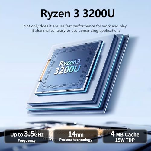 15.6 Inch 2 in 1 Touchscreen Laptop Computer, Laptop Ryzen R3-3200U CPU (up to 3.5GHz), 16GB RAM 512GB SSD Touch Screen Laptops