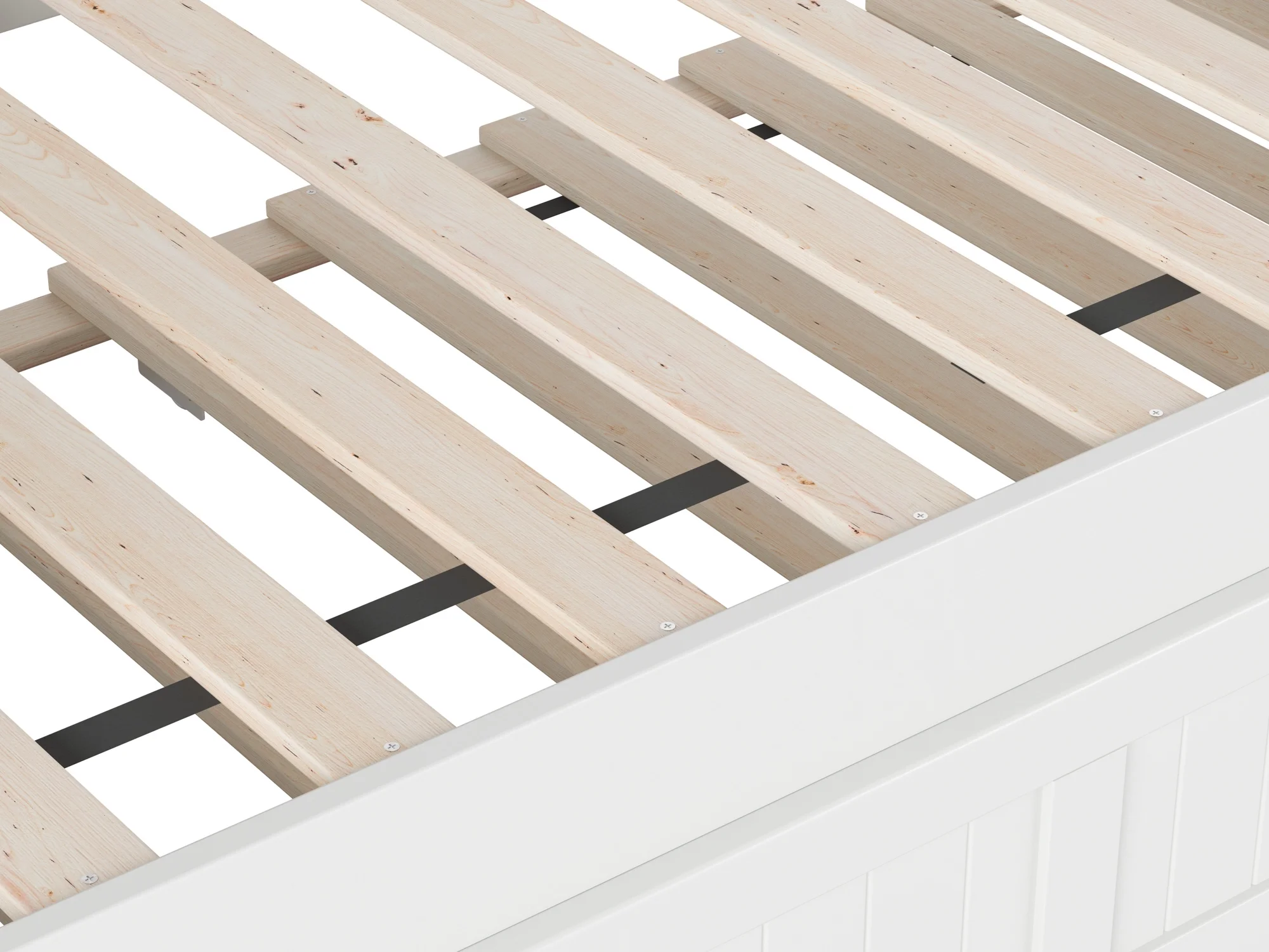 AFI Nantucket Wood Twin Size Daybed Frame with Twin Trundle White