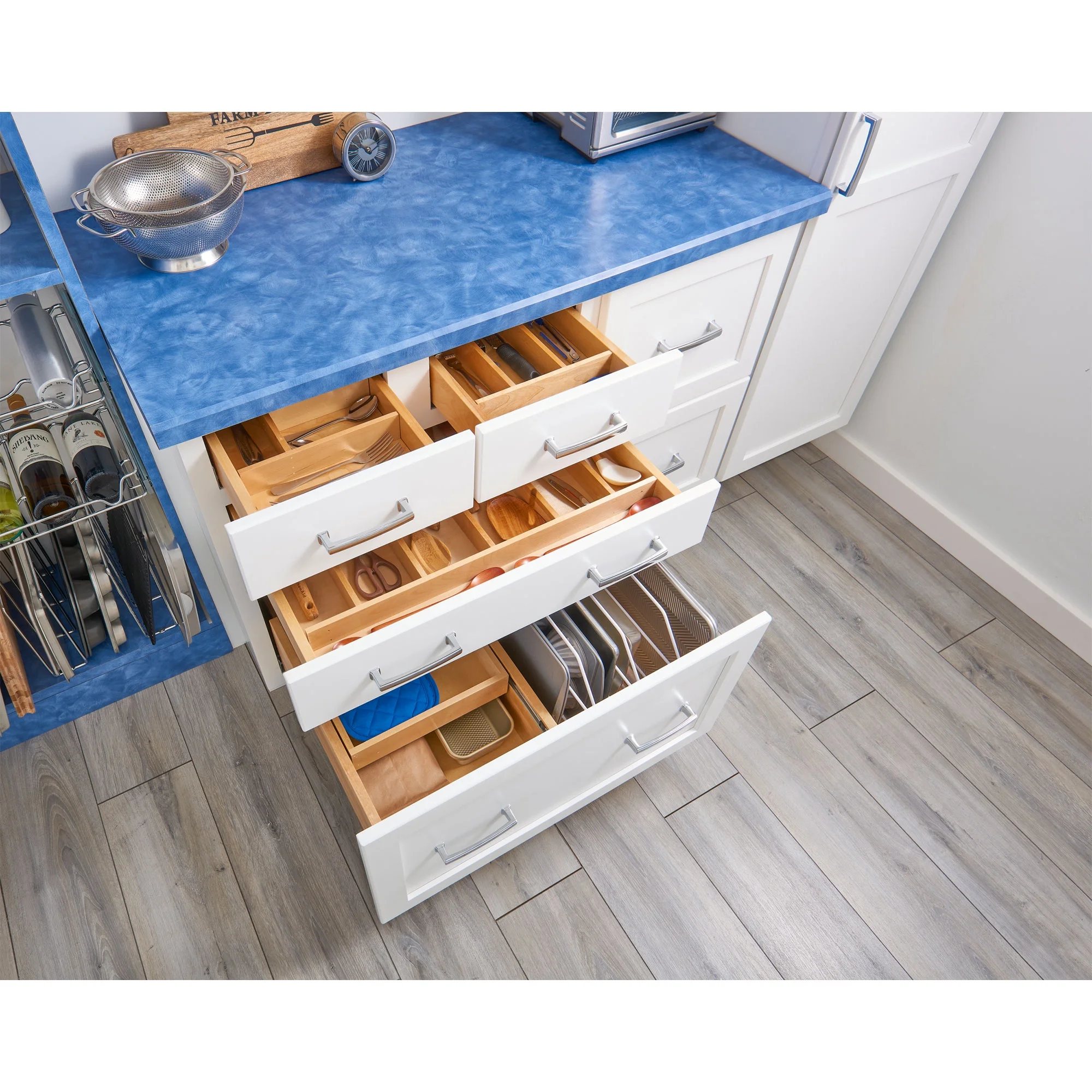 Rev-A-Shelf 4WUTKB-36SH-1 33"x22" Shallow Utility/Knife Block Drawer Insert
