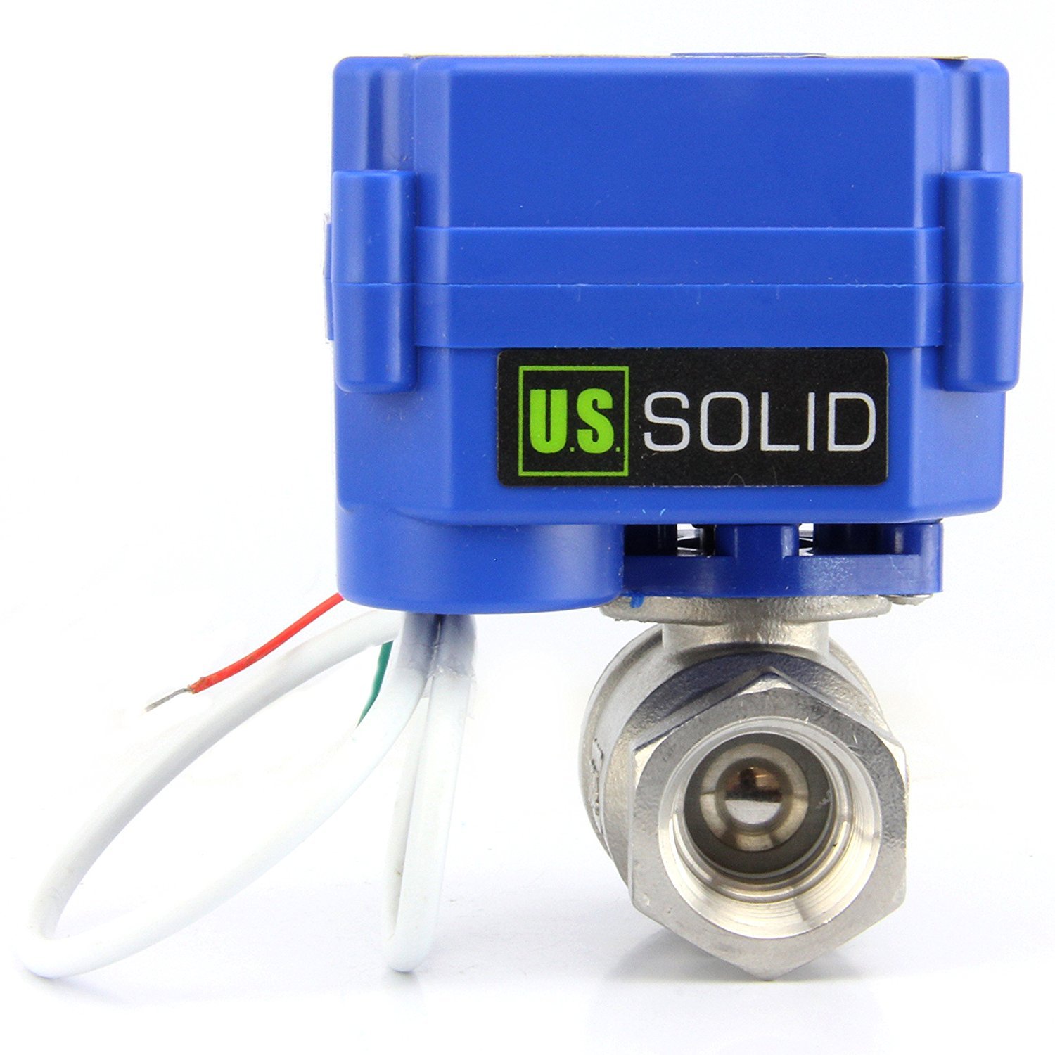 U.S. Solid 3/4" Motorized Ball Valve 85-265V AC Brass Electrical Ball Valve, 2 Wire Auto Return Setup Normally Closed Pack of 2