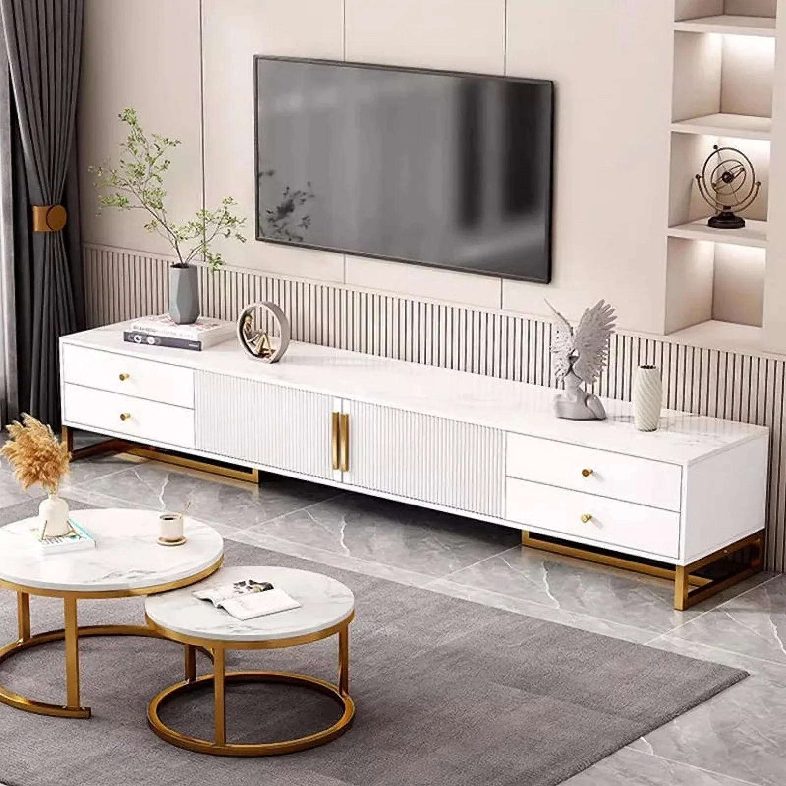 Drawer Storage Tv Stand Cabinet Living Room Wood Modern Tv Stand Cabinet Luxury Unique Mueble Para Tv Garden Furniture Sets