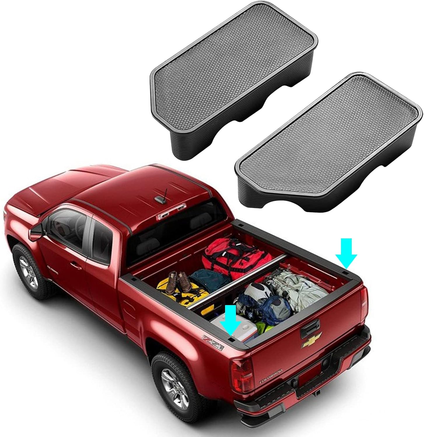 TTCR-II Bed Rail Stake Hole Covers For 2015-2020 GMC Canyon and Chevy Colorado