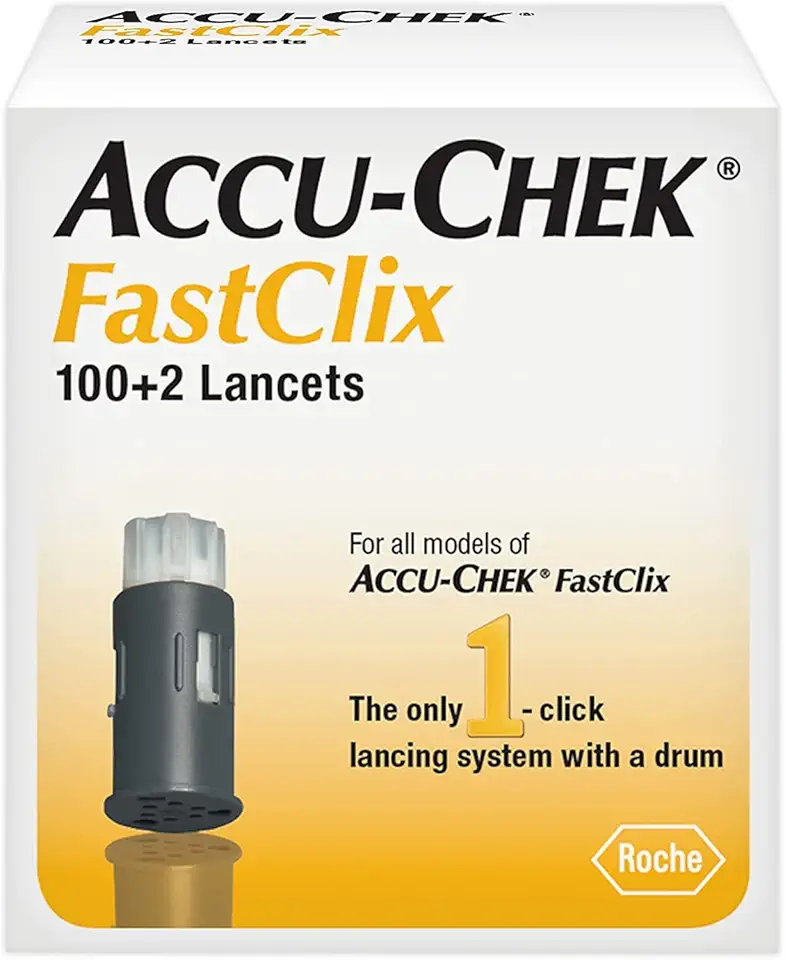 ACCU-CHEK FastClix Lancets 102 cada (pacote com 2) - Kansas Nuitrition - HNZSDS