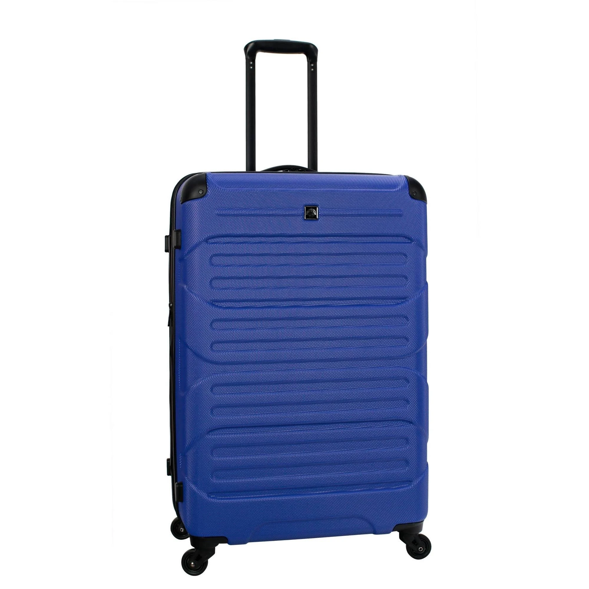 Skyline 28x22 Hardside Spinner Checked Suitcase - Blue, Adult Unisex