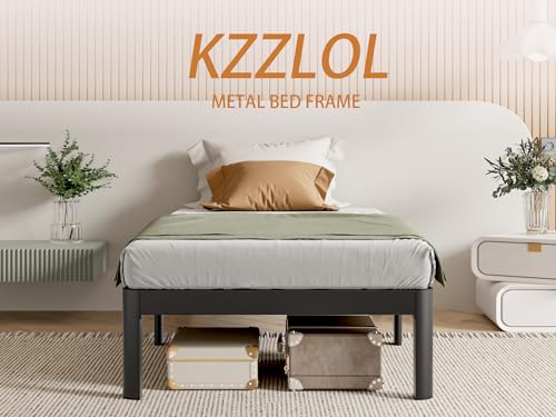 Full Size Bed Frame No Box Spring Needed, 14 Inch Metal Full Bed Frame, DIY Headboard Holes, Heavy Duty Steel Support 3500 LBS, Noiseless