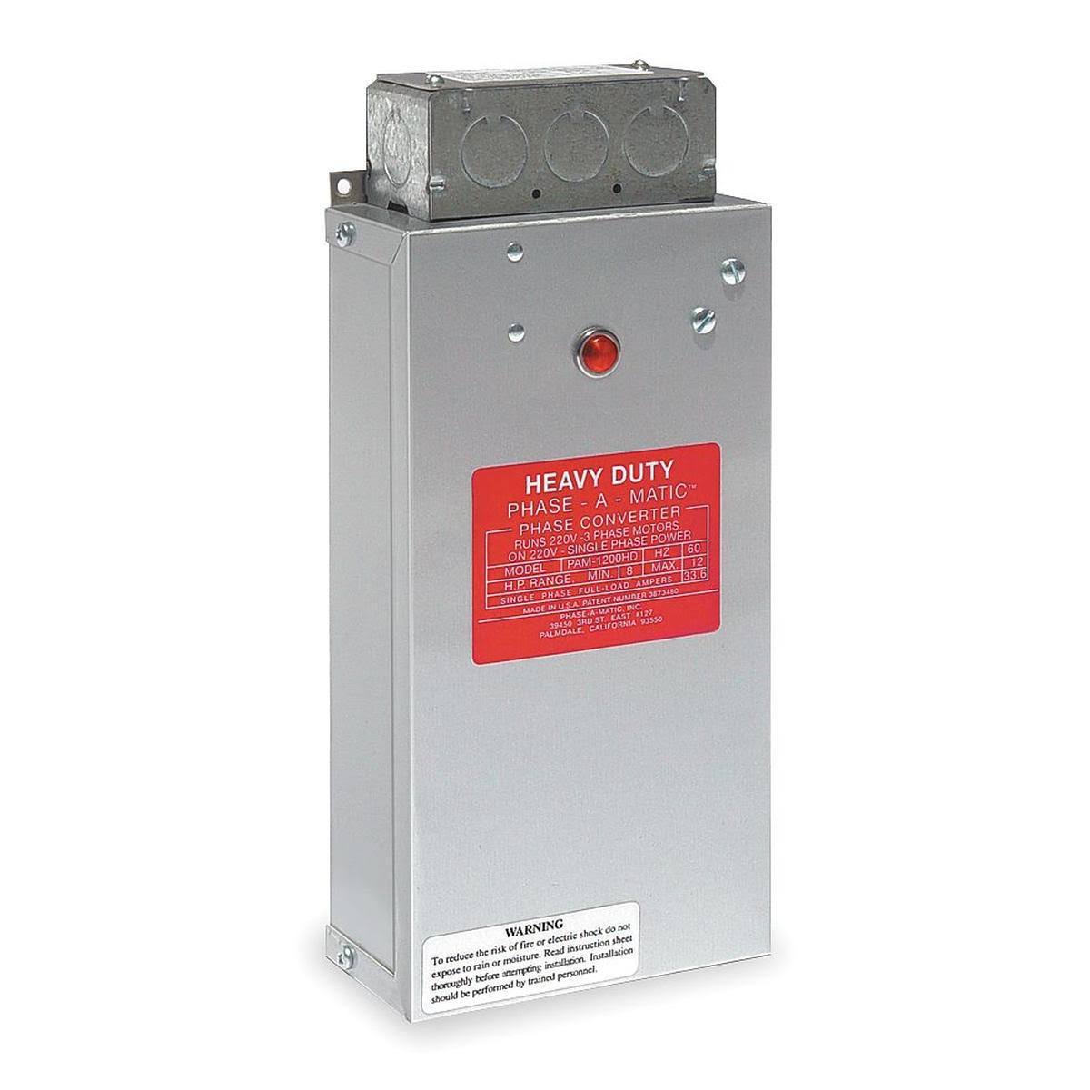 Phase-A-Matic PAM-900HD Phase Converter,Static,4-8 HP