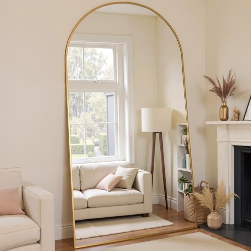 Floor Mirror, 78"x38" Oversized Full Length Mirror with Stand,Arched Full Body Mirror Standing Hanging Leaning Against Wall