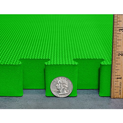 Meister X-THICK 1.5" Interlocking EVA Foam Mats - 2X Cushion for Wrestling, MMA Takedowns & Gymnastics - 2'x2' Tiles