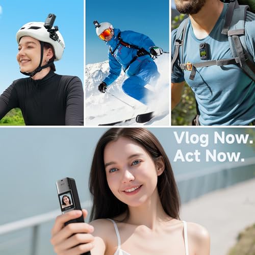SJCAM C300 Pocket Action Camera 4K,7Hour Power, 6-Axis Stabilization, Dual-Touch Screen Body Camera,30M Waterproof