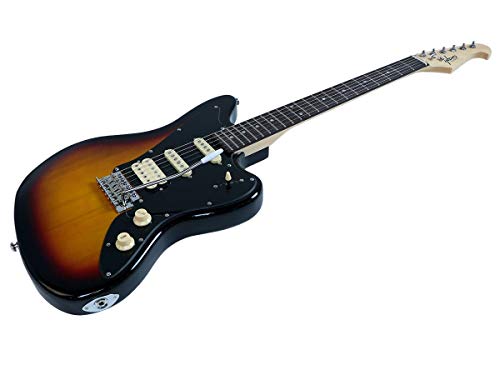 Monoprice Indo Series 6 String Basswood-Body Electric Guitar, Right, Sunburst (625882)