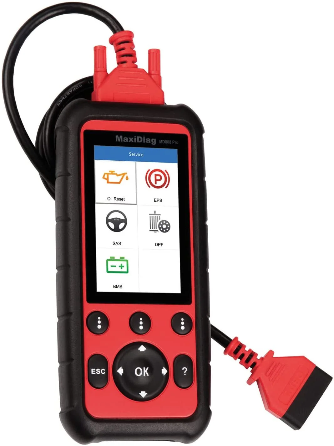 Autel MaxiDiag MD808 Pro OBD2 Scanner EPB/ Oil Reset Battery Registration and Reset Parking Brake Pad Relearn Diesel Particulate Filter Regeneration