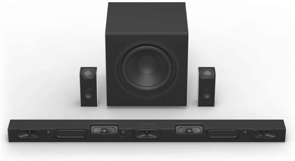 VIZIO 5.1.4 Premium Sound Bar with Dolby Atmos, DTS Virtual:X, Wireless Subwoofer, Rear Surround Speakers, Bluetooth, Voice Assistant Compatible