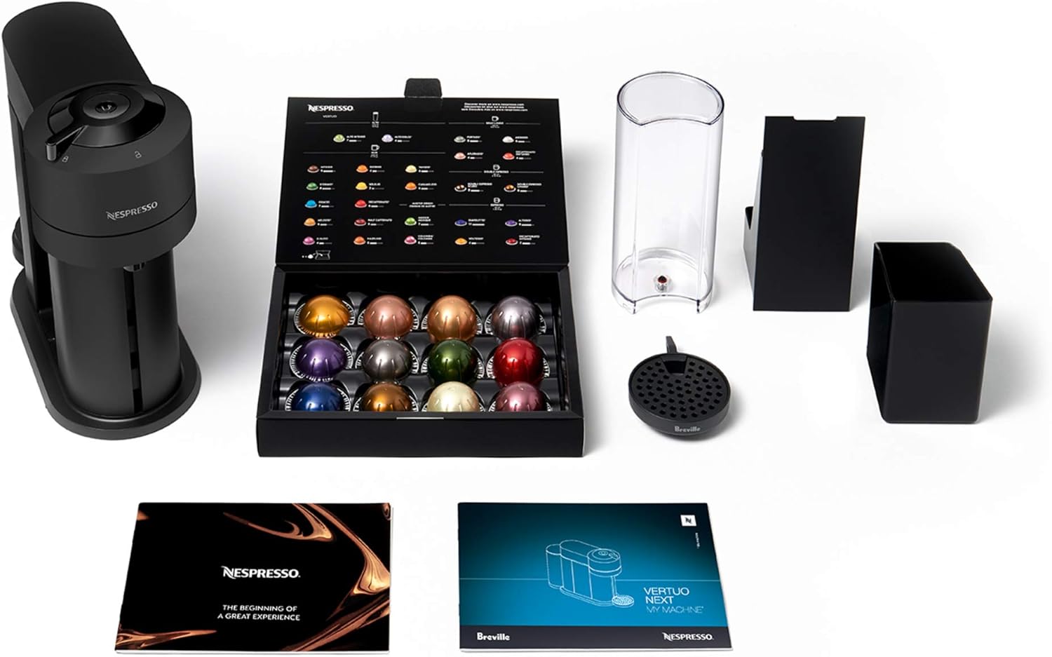 Nespresso Vertuo Next Coffee and Espresso Machine with Aeroccino Frother by Breville, Matte Black