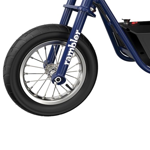 Razor Rambler 12 Electric Retro Minibike for Adults with 250W Motor, 12 Inch Tires, & 24V Battery, Dark Blue