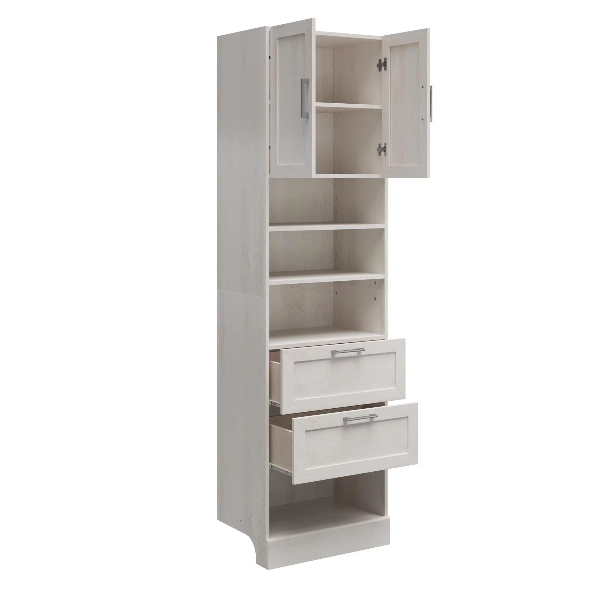 Systembuild Evolution Elba 2 Door 2 Drawer Modular Closet Unit, Ivory Oak