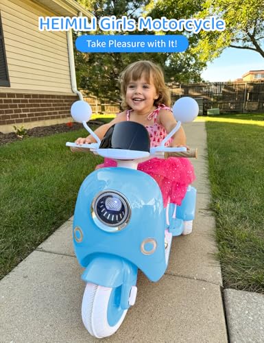 Kids Electric Motorcycle,3 Wheel Bike, Electric Scooter for 3 Year Old,3-Wheel 12V Ride On Scooter for Kids with Storage Compartments