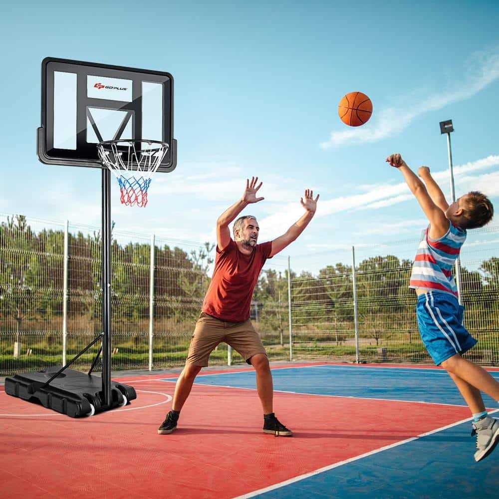 Costway Portable Basketball Hoop Stand Adjustable Height W/Shatterproof Backboard Wheels - Sports Supplies Online Store