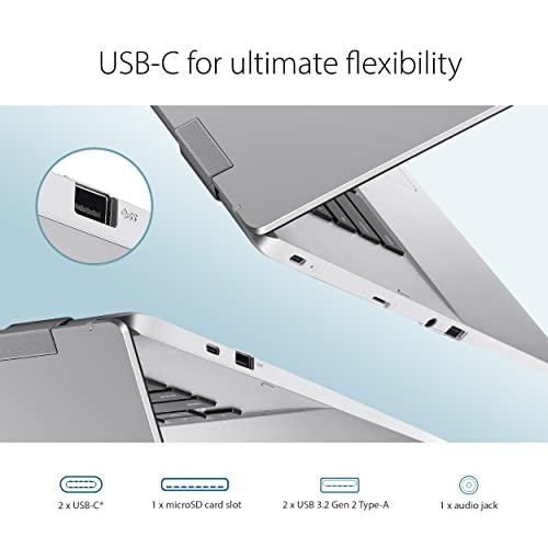 ASUS Chromebook CX15 Laptop, 15.6" FHD Anti-Glare Display, Intel Celeron N4500 Processor, 128GB Storage, 8GB RAM, ChromeOS, Pure Grey