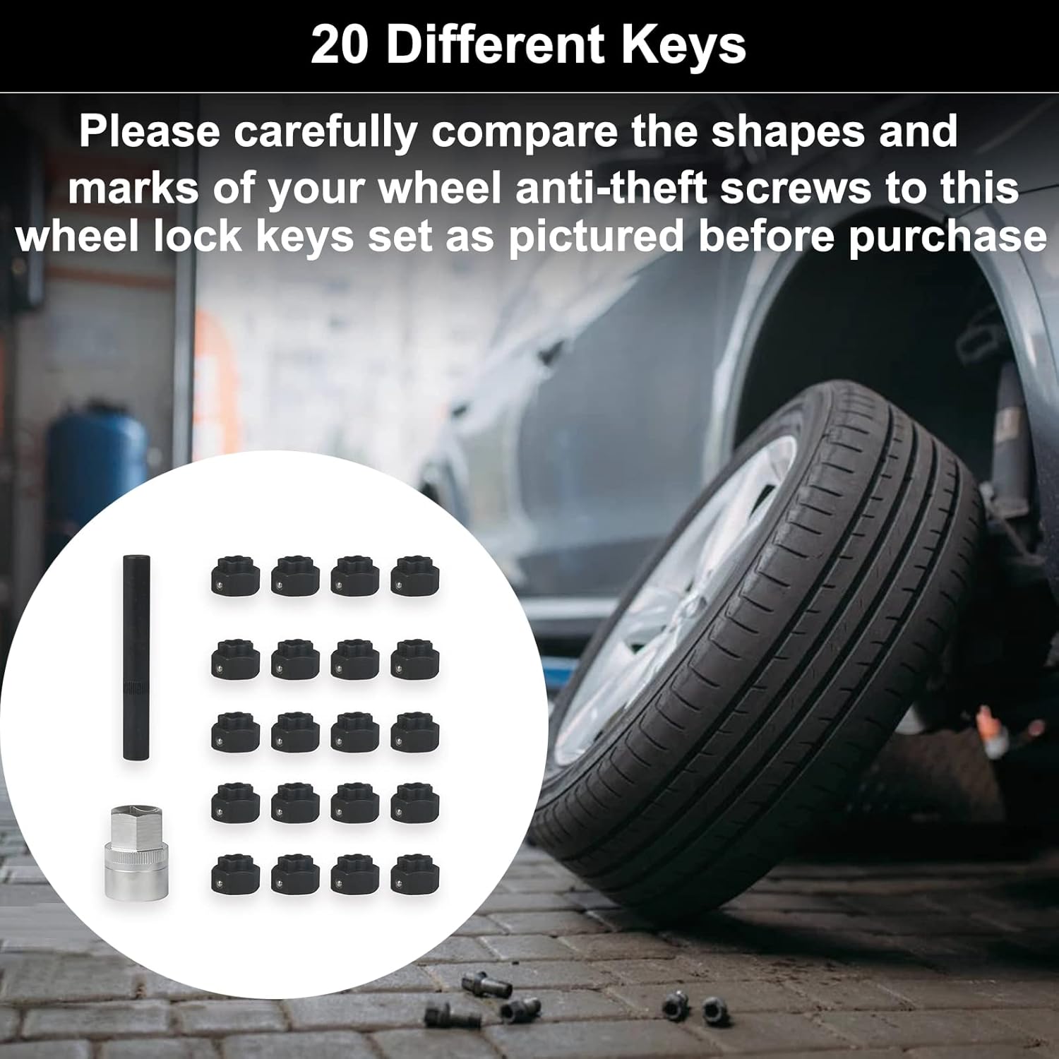 CATUDIY Automotive Wheel Lock Removal Kit Locking Lug Nuts Compatible for BMW Series