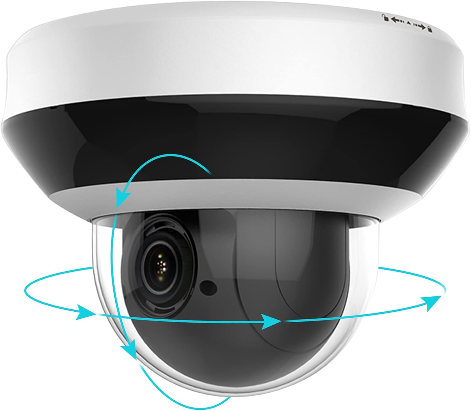 Anpviz 4.0MP POE IP PTZ Dome Camera Compatible with Hikvision ,4X Optical, 16X Digital Zoom, H.265+ Outdoor Mini Security Camera with Audio, Alarm