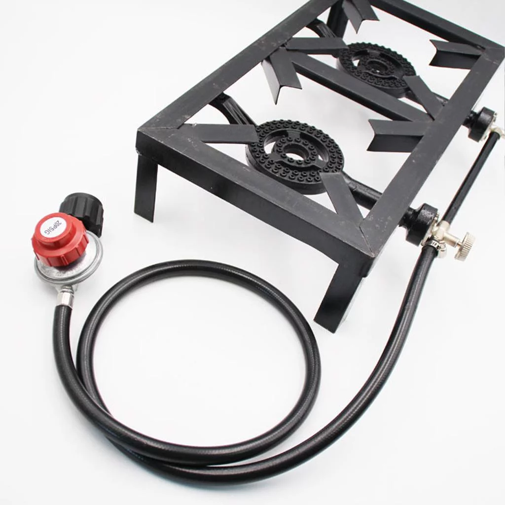 Outdoor Double Burner Cooker for Camping Fishing Cookware