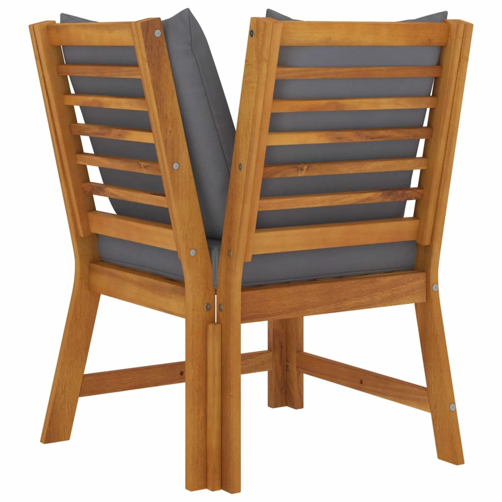 moobody 3 Piece Patio Lounge Set with Cushions Middle Sofa