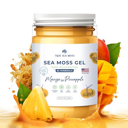 TrueSeaMoss Wildcrafted Irish Sea Moss Gel ? Flavors- Nutritious Organic Raw Seamoss Rich in Minerals
