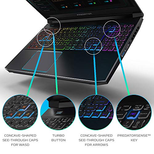 Acer Predator Helios 300 Gaming Laptop, Intel i7-10750H, NVIDIA GeForce RTX 2060 6GB, 15.6" Full HD 144Hz 3ms IPS Display, 16GB Dual-Channel DDR4