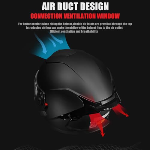 Full Face Bluetooth Motorcycle Helmet Modular Motocross Integrated Helmets DOT Approved Flip up Anti-Fog Dual Visors Sports Racing Helmet Built-in